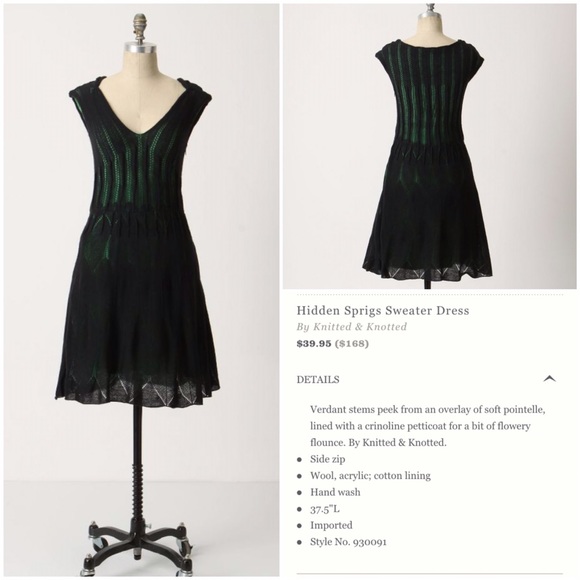 Anthropologie Dresses & Skirts - Anthropologie Hidden Sprigs Sweater Dress - S