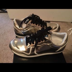 Silver/Gold Racer Sneakers