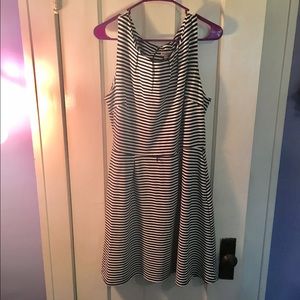 Black and white stripped dress