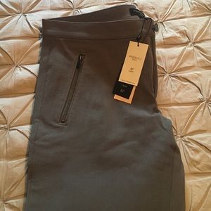 BR Sloan crop grey pants with side zippers.