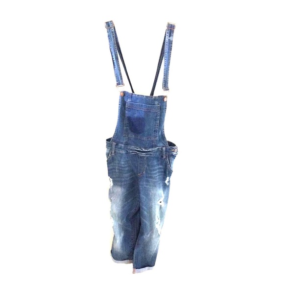 Ripped Denim Overall