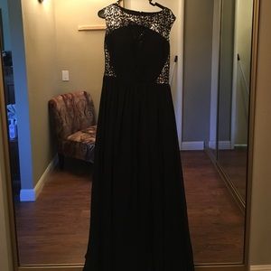 Black sparkle evening gown