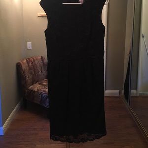 Black lace cocktail dress