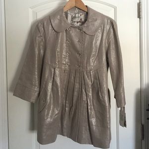 Kensie Jacket Metallic Beige size M NWT