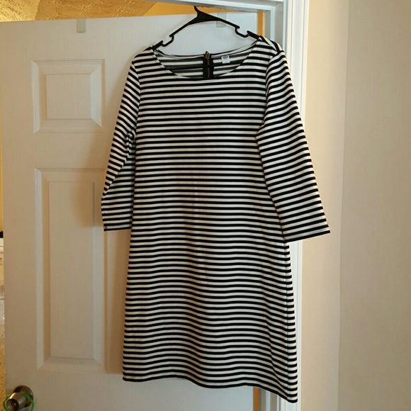 Large black and white striped Old Navy Dress