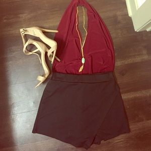 Black Envelope Skort