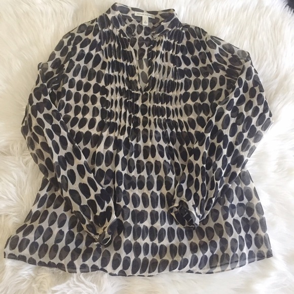 Navy polka DOT blouse