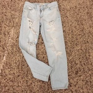 Light Denim Ripped Jeans