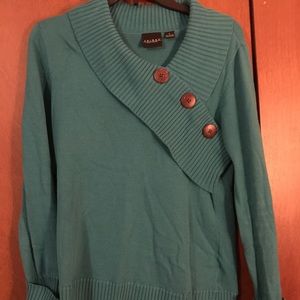 Teal color sweater