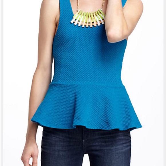 Pink peplum top