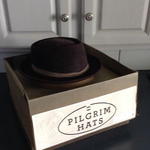 Pork Pie Men's Hat Vintage Pilgrim Hats Brand Sz 7