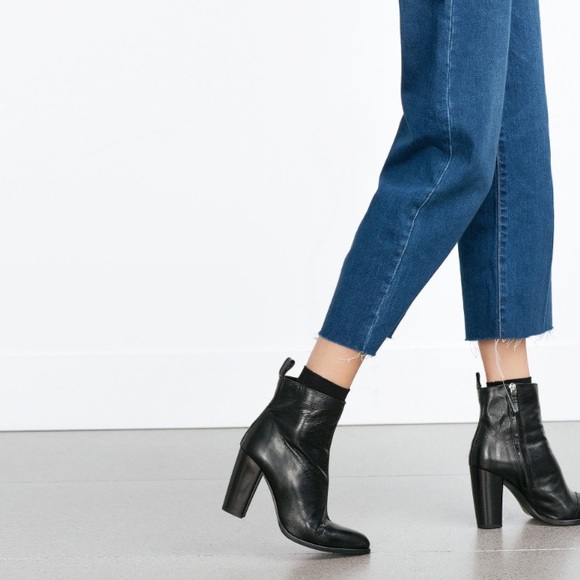 Zara high heel ankle boots