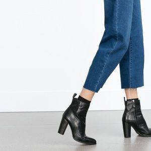 Zara high heel ankle boots