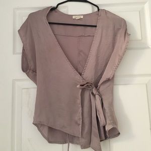 Silk wrap top
