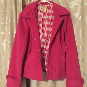 Pink Pea Coat with Hood - Dropped Price!!!
