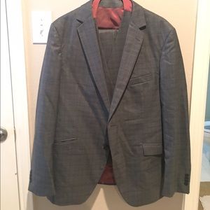 Grey three piece wool suit. 42R