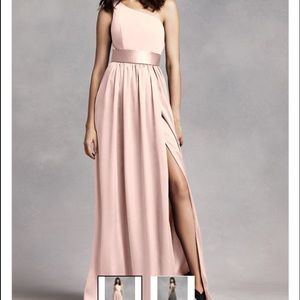 David's Bridal Vera Wang one shoulder dress