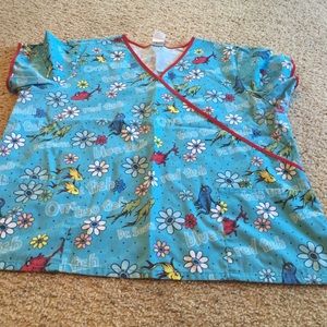 Dr. Seuss one fish two fish scrub top
