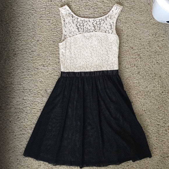 Black and white formal dress