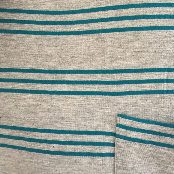 LuLaRoe XXS grey/teal striped Carly - Picture 2 of 4