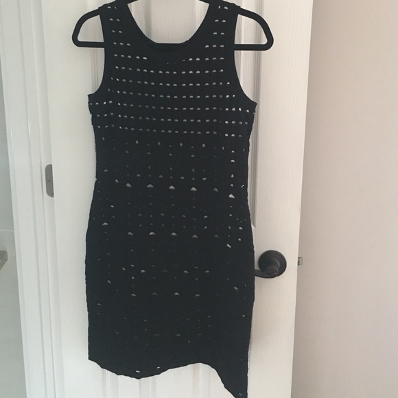 Chanel black mini dress.