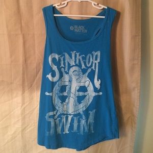 Blue sink or swim tank