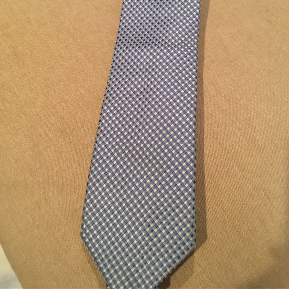 Blue silk tie