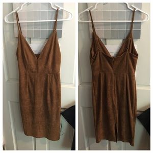 LF Suede Bodycon Dress - Faith in Love