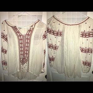 Lucky Brand semi-sheer shirt