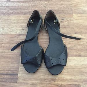 Madewell leather holepunch sandals.