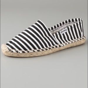 Costa Stripe Soludos Espadrille Flats Navy/White