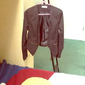 b̌ǒȟǒ f̌ǐňď 👚 black blazer with zippers