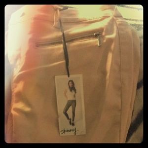 Skinny khaki denim jeans