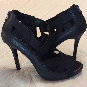 BCBGeneration black strappy heels