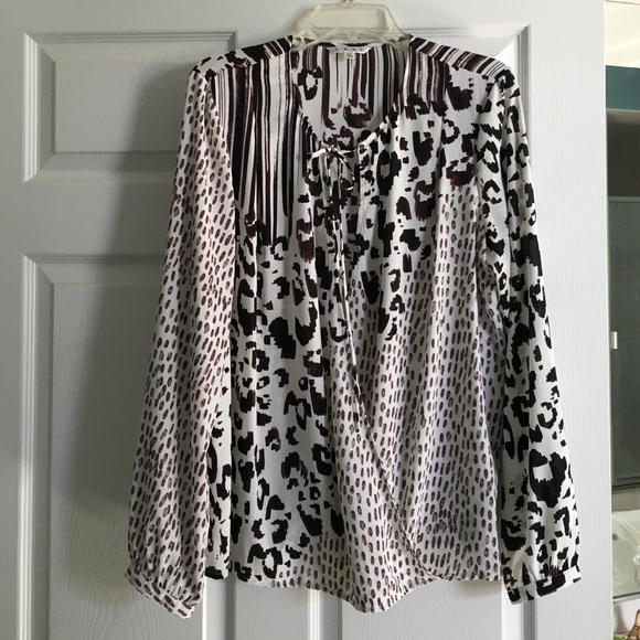 Animal print top.