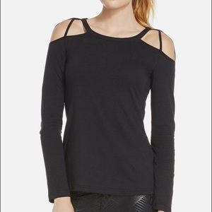 Fabletics Cotton Long Sleeve Cut Out Shirt