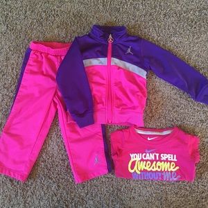 Girls Jordan jumpsuit plus bonus Nike shirt!