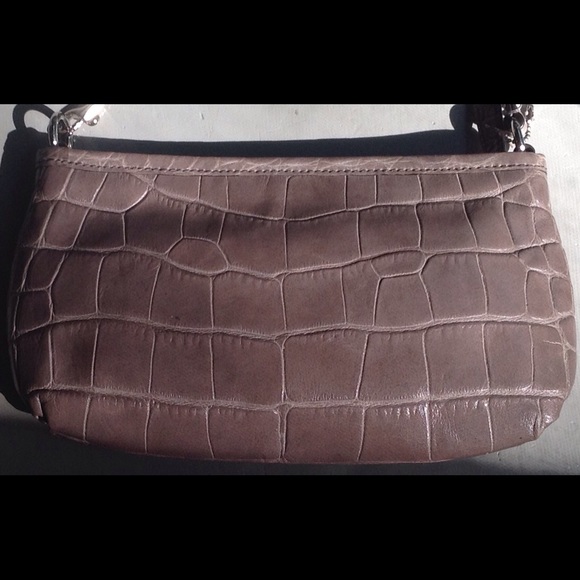 Coach Crocodile Embossed Leather Audrey  Wristlet - Picture 2 of 4