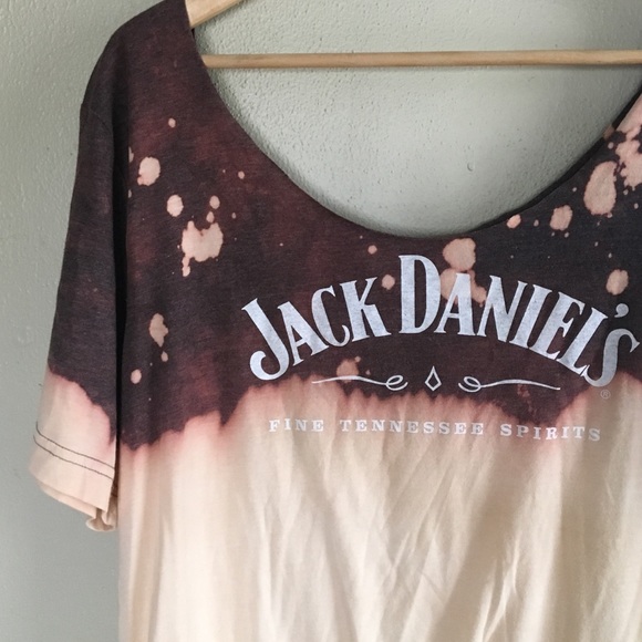 Bleached + Fringe Graphic Tee (Jack Daniels)