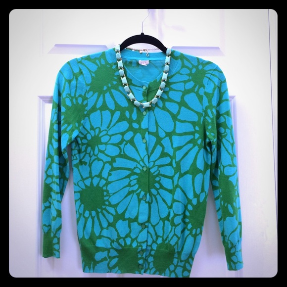 J. Crew Factory Print Charlie Cardigan