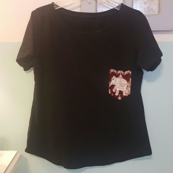 [NWOT] The Elephant Pants Black Pocket Tee