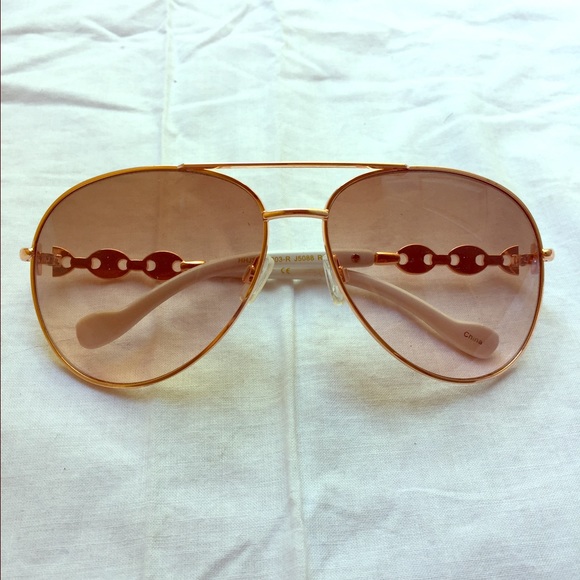 Jessica Simpson Rose Gold and Blush Sunglasses