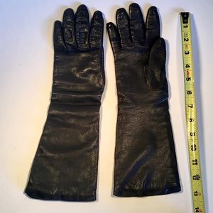 Vintage Women's Elbow Length Warm Leather Gloves
