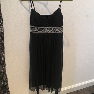 Black knee length dress