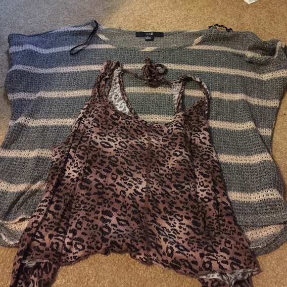 Forever 21 crop top and billabong crop tank!