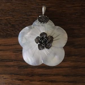 Flower pendant Sterling silver
