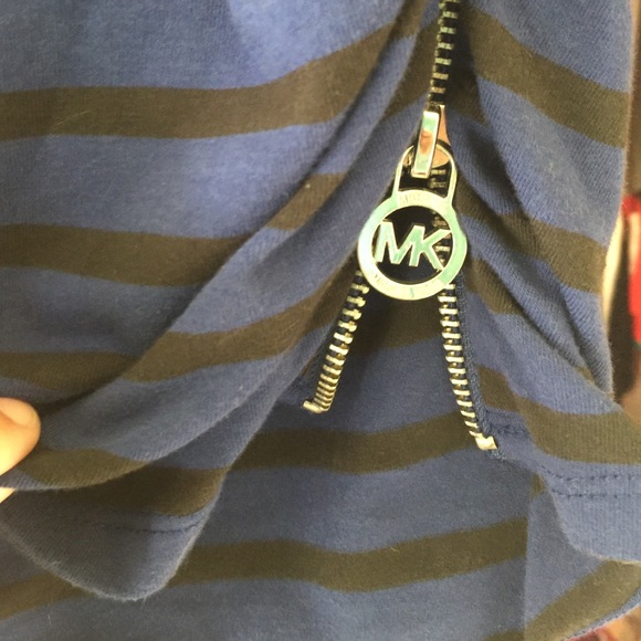 Michael Kors Blouse Navy & Black with Zipper