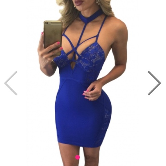 SOLD lace cutout collar dress Bebe missguided s - Picture 3 of 4