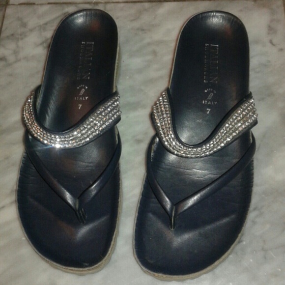 Italian Shoemakers Wedge Sandals Size 7 - Italy