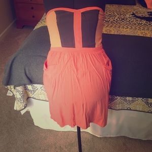 Flattering coral dress
